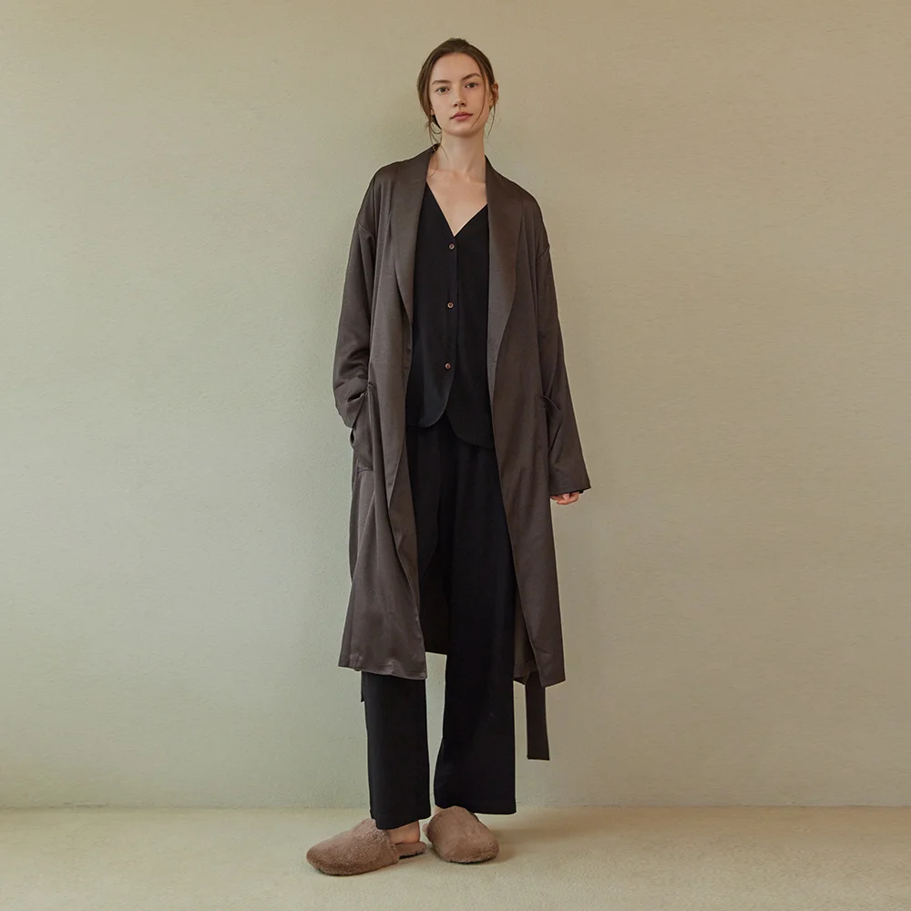 CLASSIC LONG ROBE_dark brown (women)