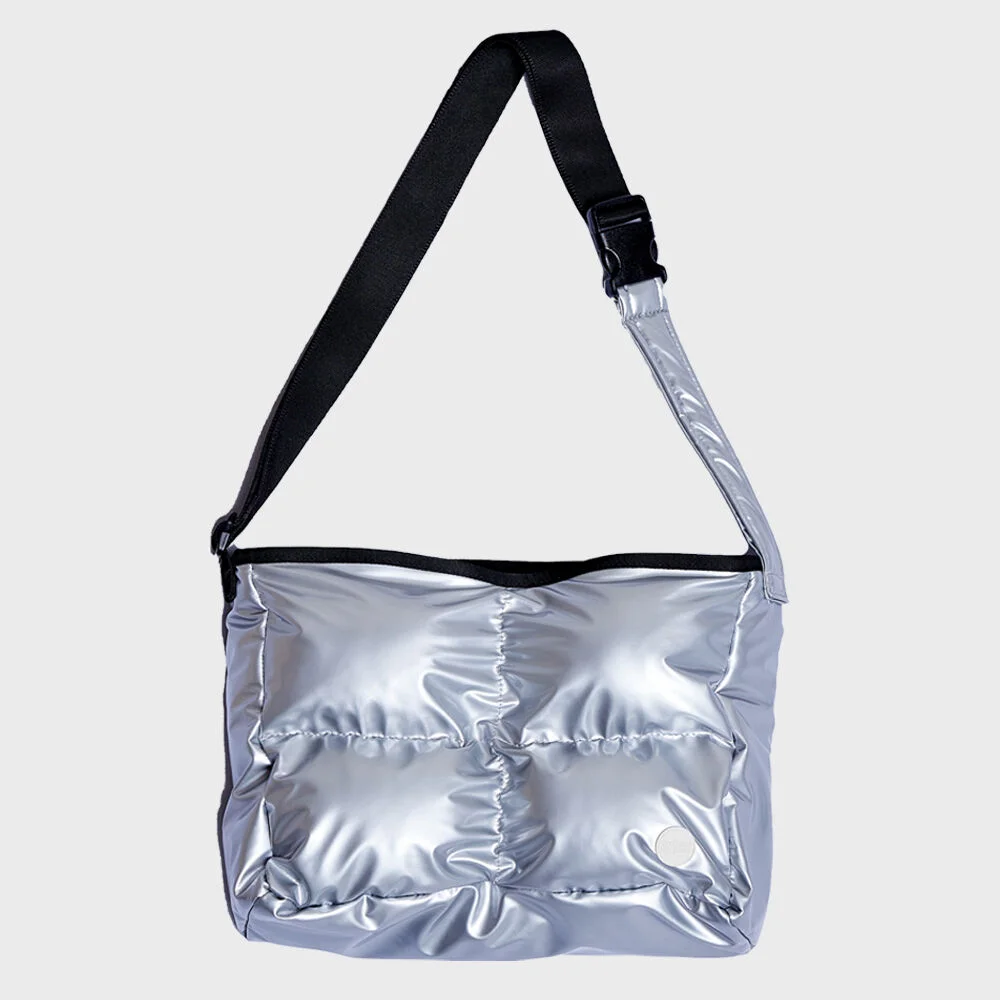 DAMP 2WAY PADDED MESSENGER BAG_SILVER