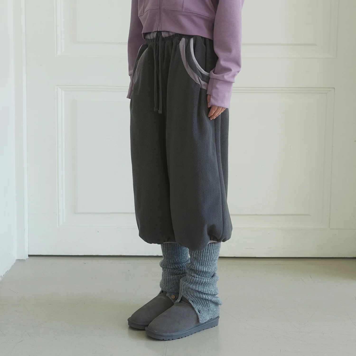 FLEECE BALLOON ANKLE PANTS