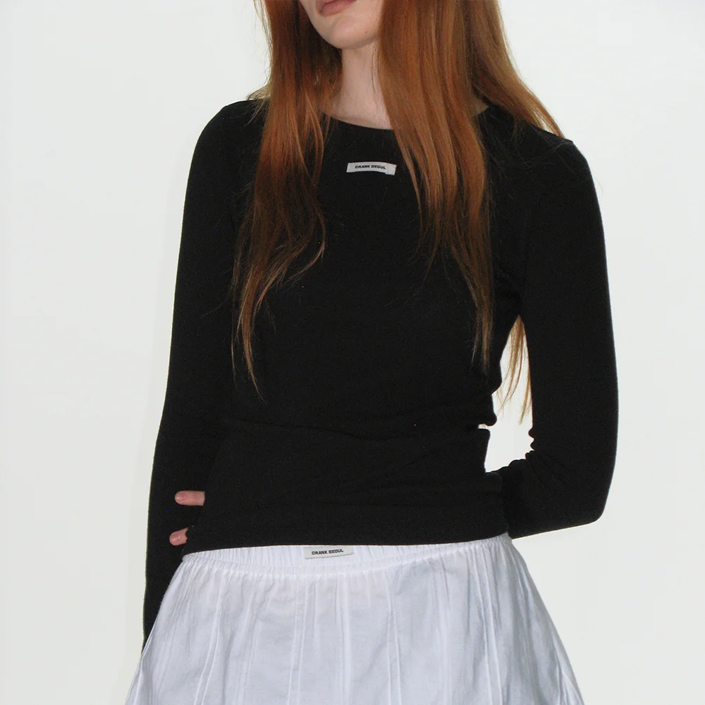 BASIC KNIT LONG SLEEVE TOP_BLACK