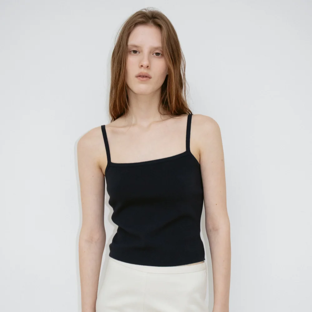 Slim Fit Tank Top (White / Ivory / Brown / Black)