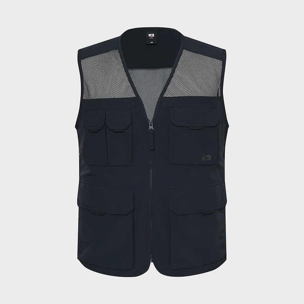 FLYHIKE 實用款 V領 網布 _Navy_KMM26623N4