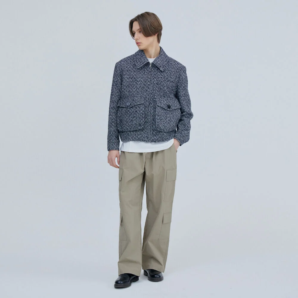 實用款 工裝 鬆緊帶 褲子 (2 COLOR)
