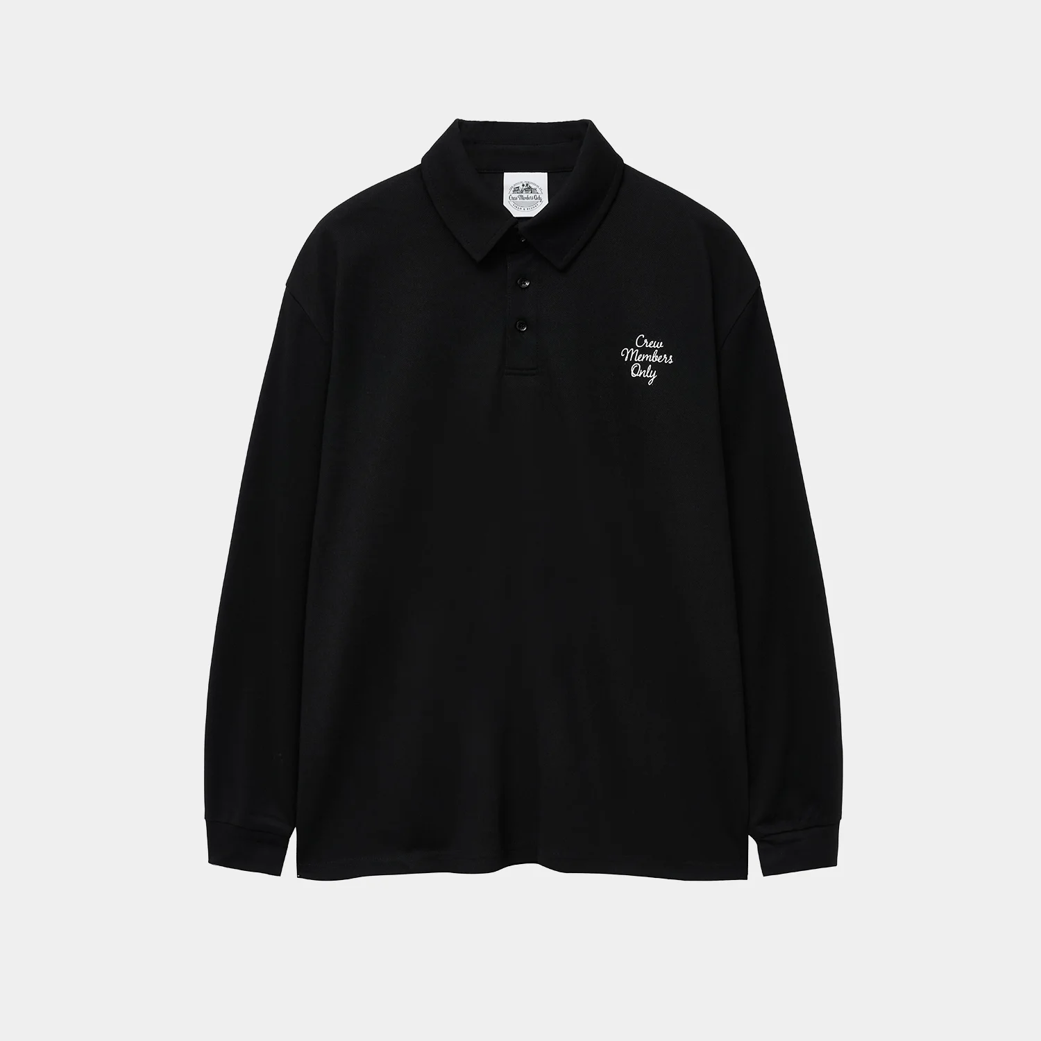 RESORT LONG SLEEVE POLO BLACK