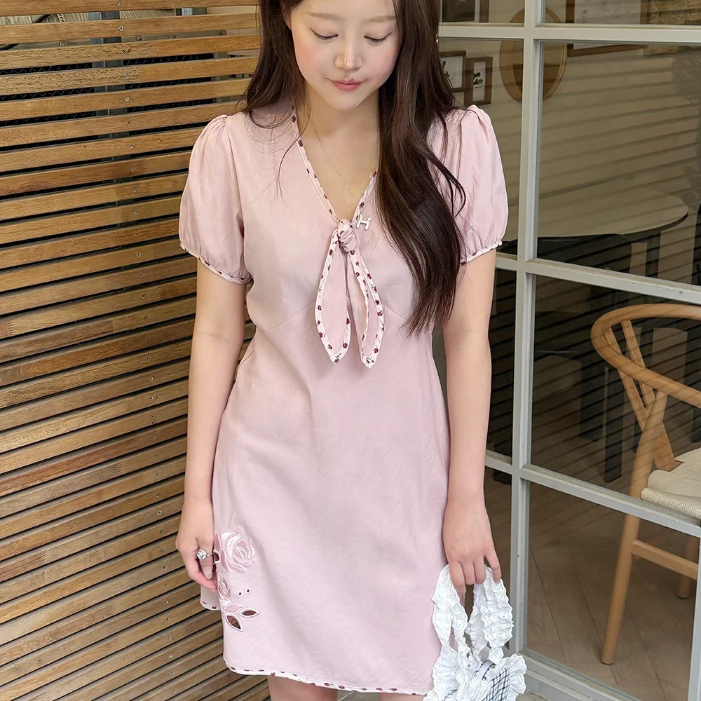 Rose Garden Ribbon One-Piece (Rose)