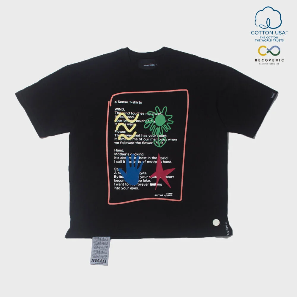 DAMP '4 SENSE' OVERSIZED TEE_BLACK