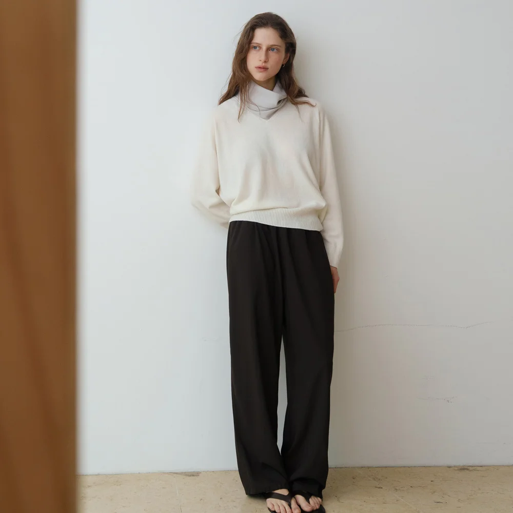 STRING TWO-WAY BAND PANTS_BROWN