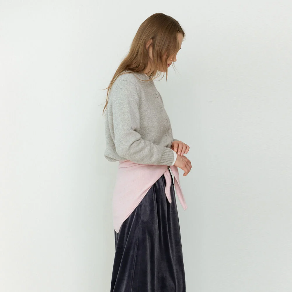 Triangle Wool Scarf(Light Pink)