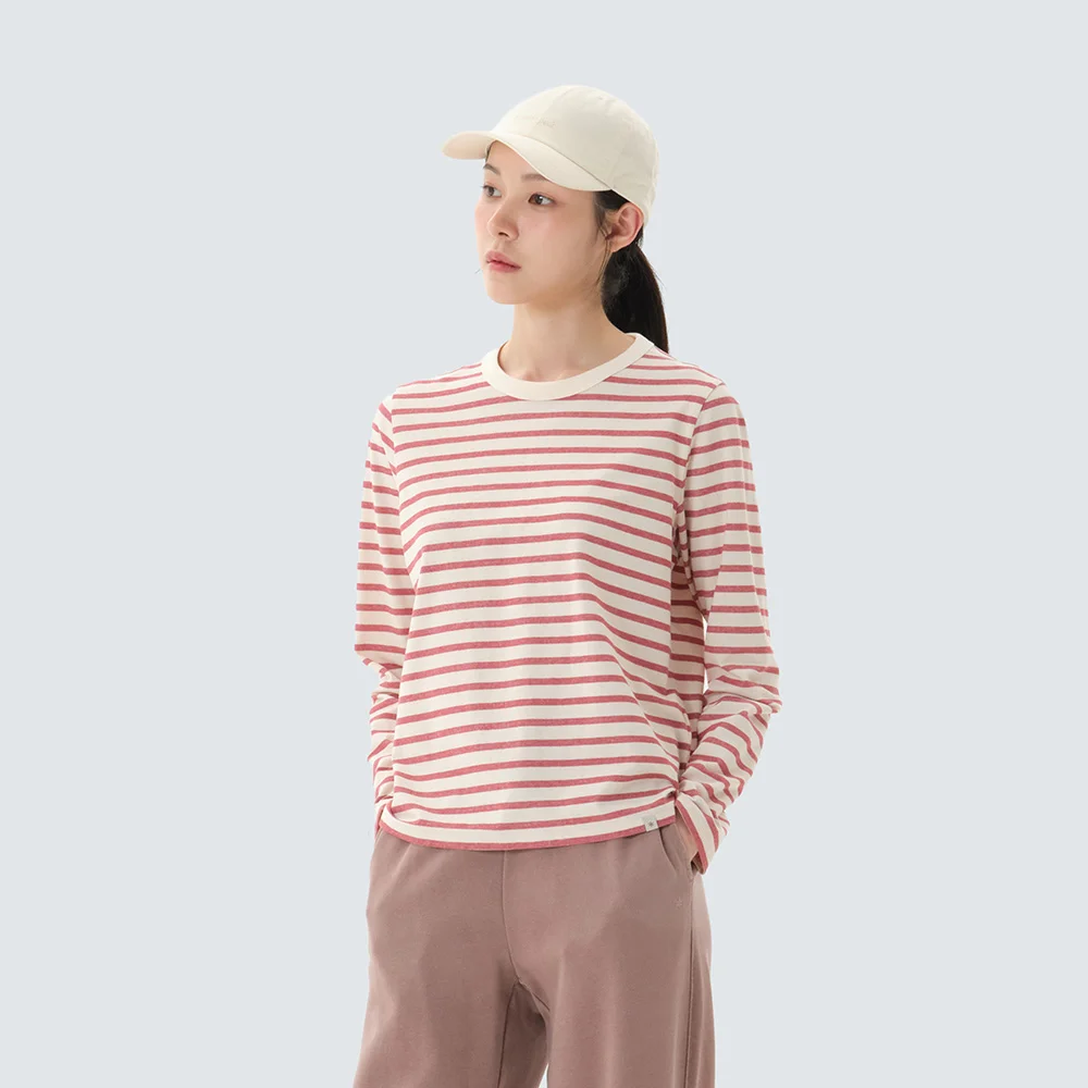 Sorona 女裝 條紋 長袖 T恤 Red (S26SWFTL69)