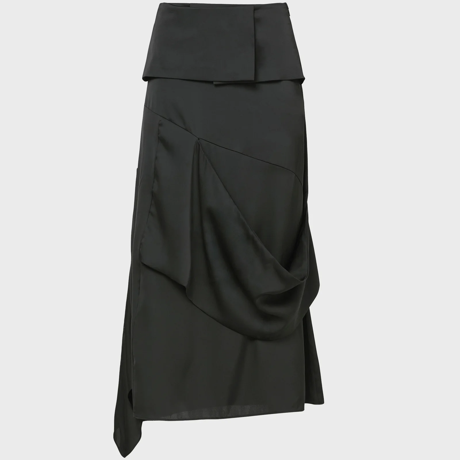 2.Drape Layered Maxi Skirt (FL-241_Black)
