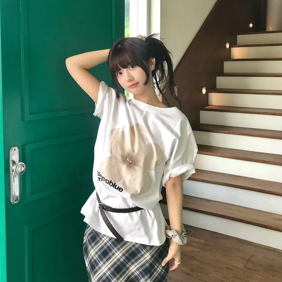 #1 FLOWER OVER T-SHIRTS (WHITE)
