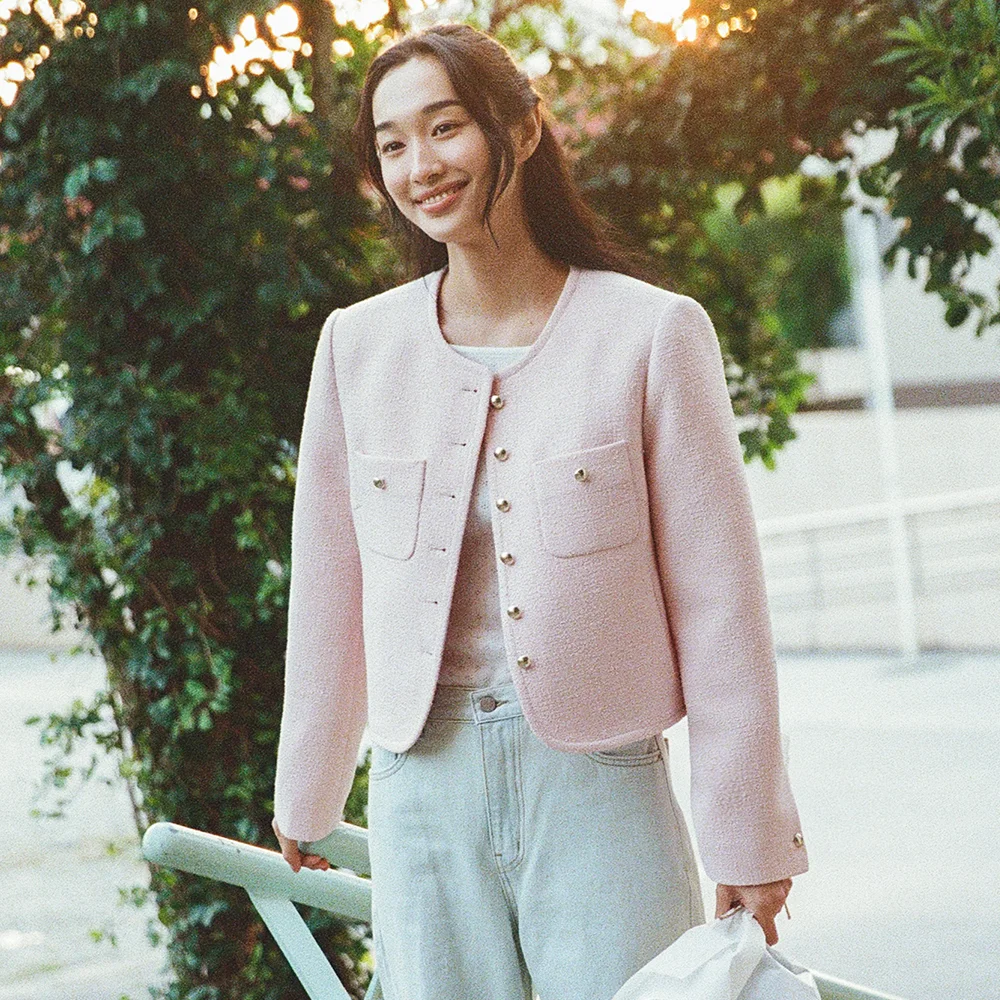 MOI TWEED JACKET_PINK
