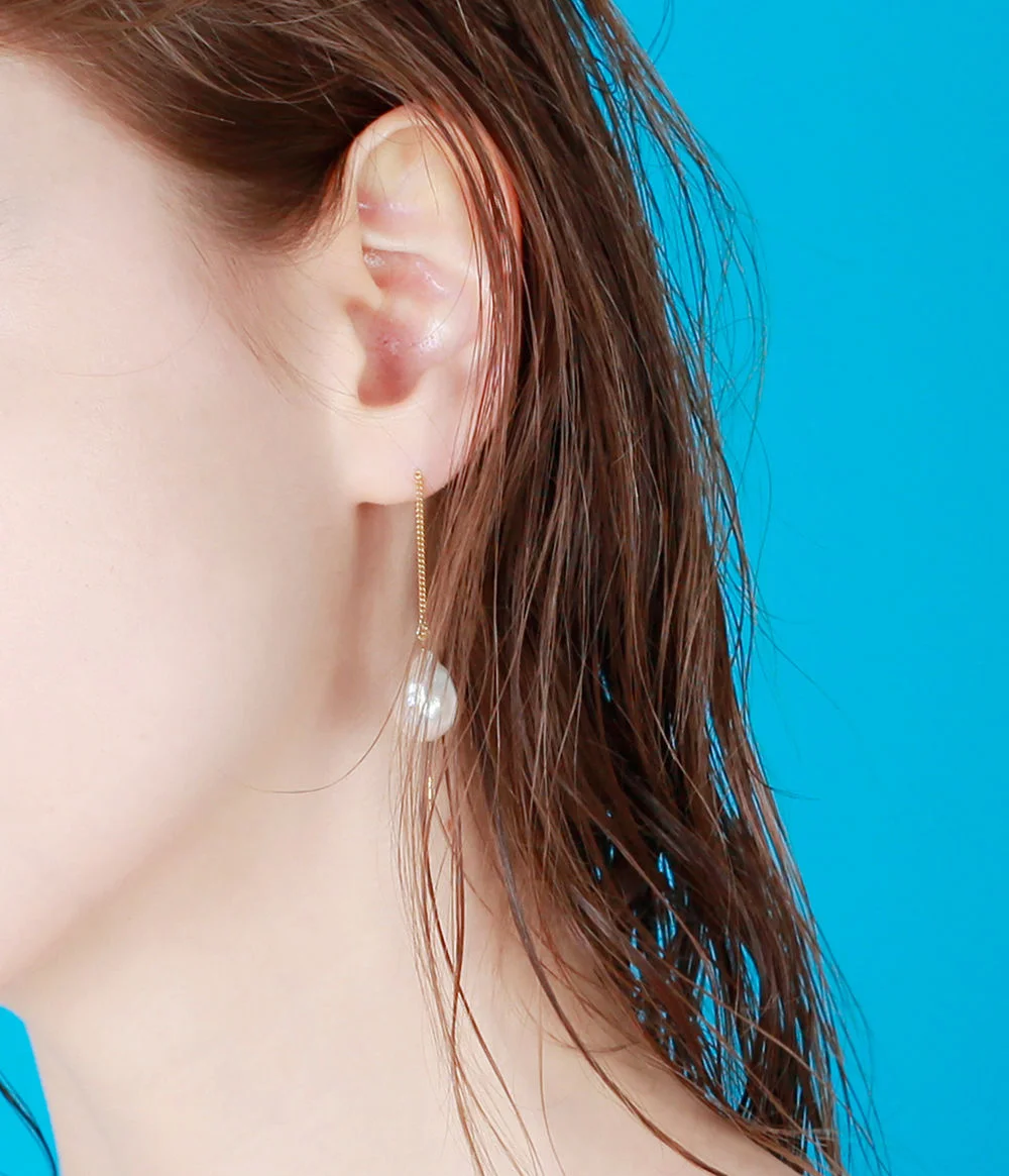 Pearl Drop Ring Earring
