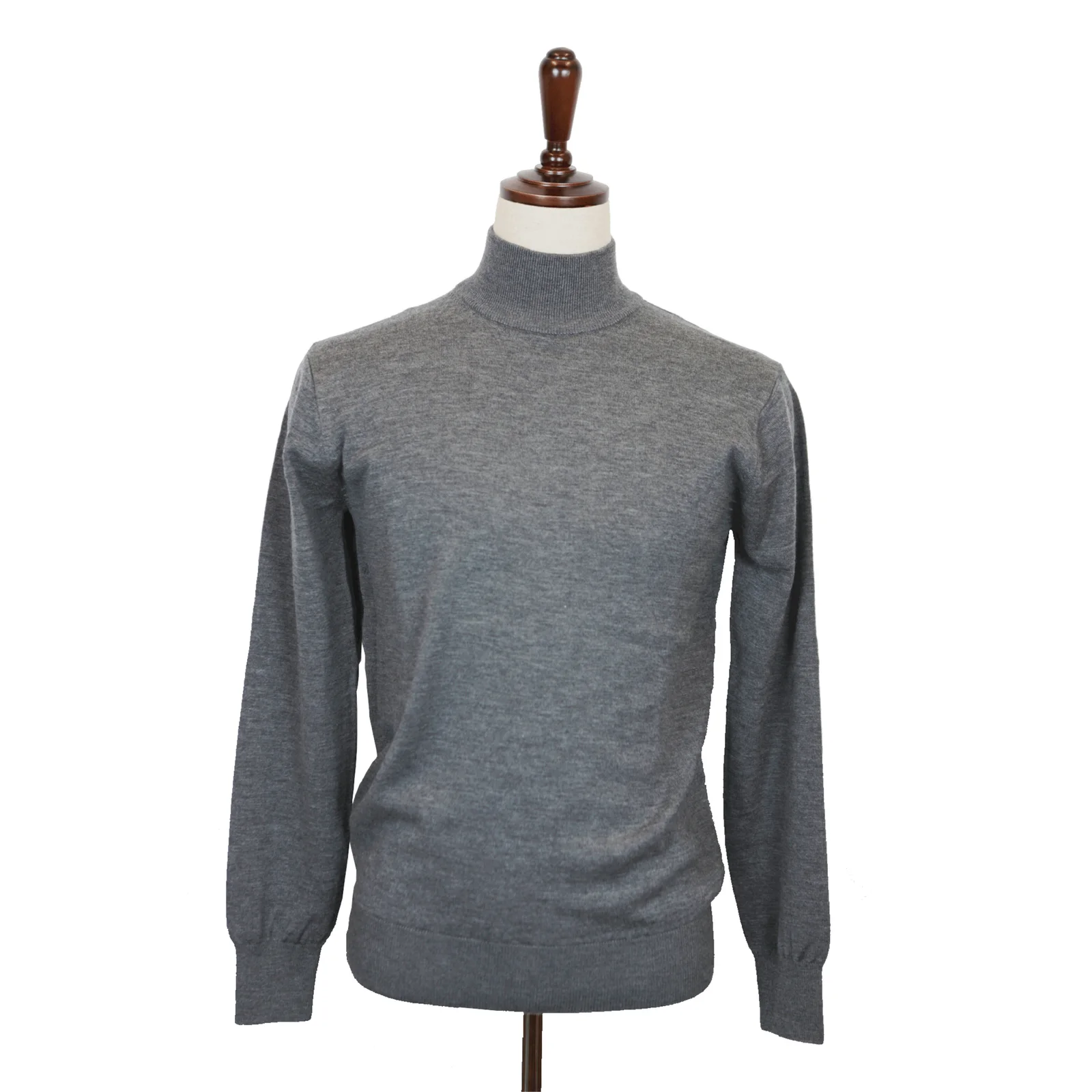 Half Neck Sweater - Grey (Merino wool 100%)