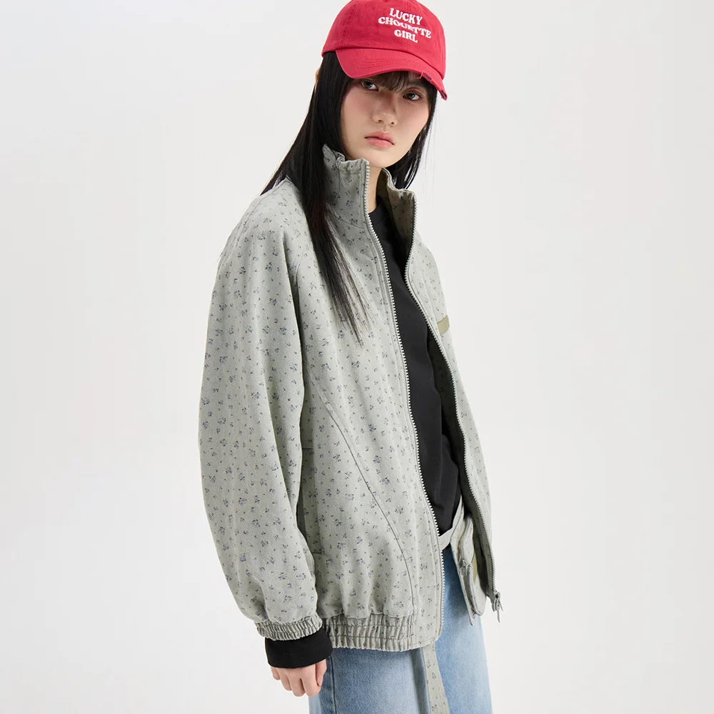 Band Neck Flower Pattern Jumper (khaki) LFUAS26215KHX