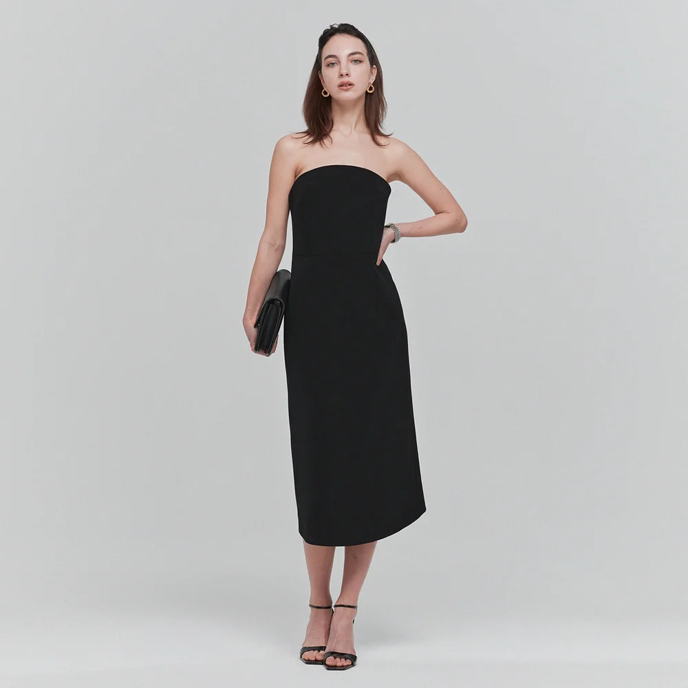 SOLID BUSTIER KLEAN DRESS_BLACK