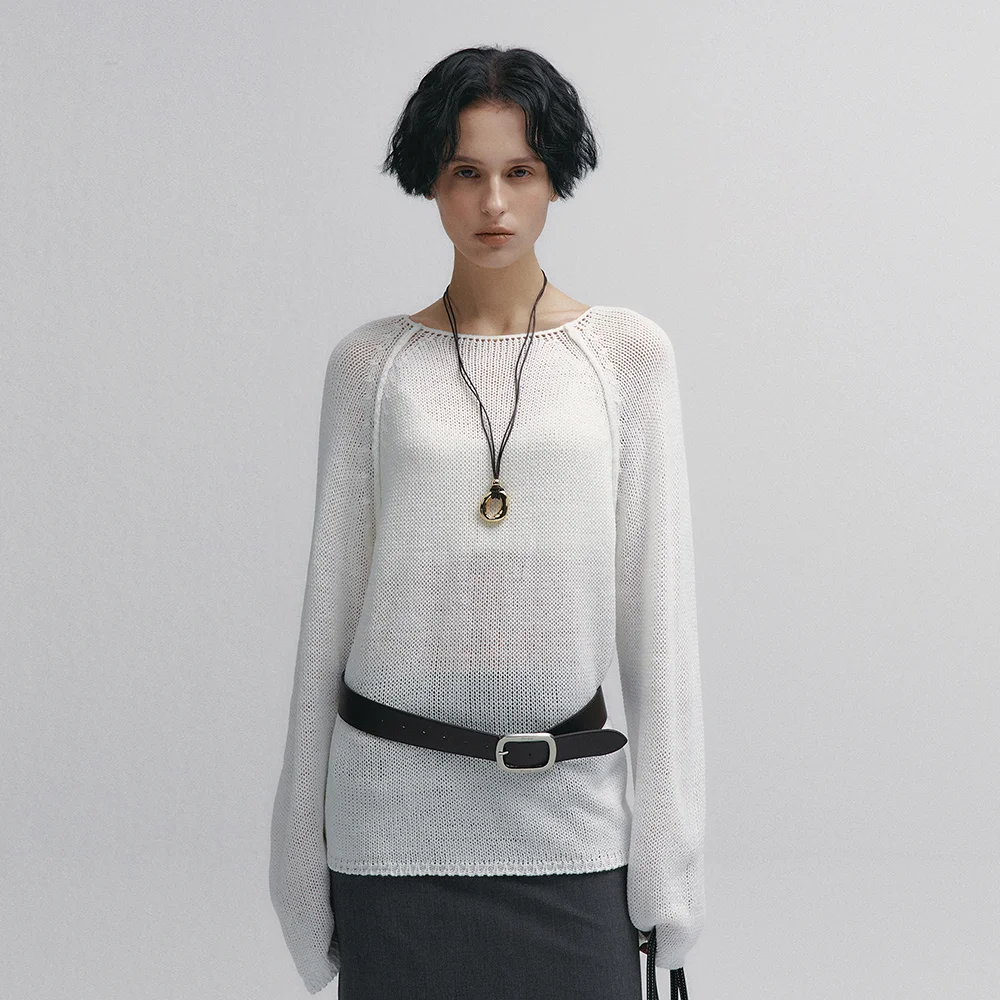 Drop Raglan Over-Fit Knit (Ivory)