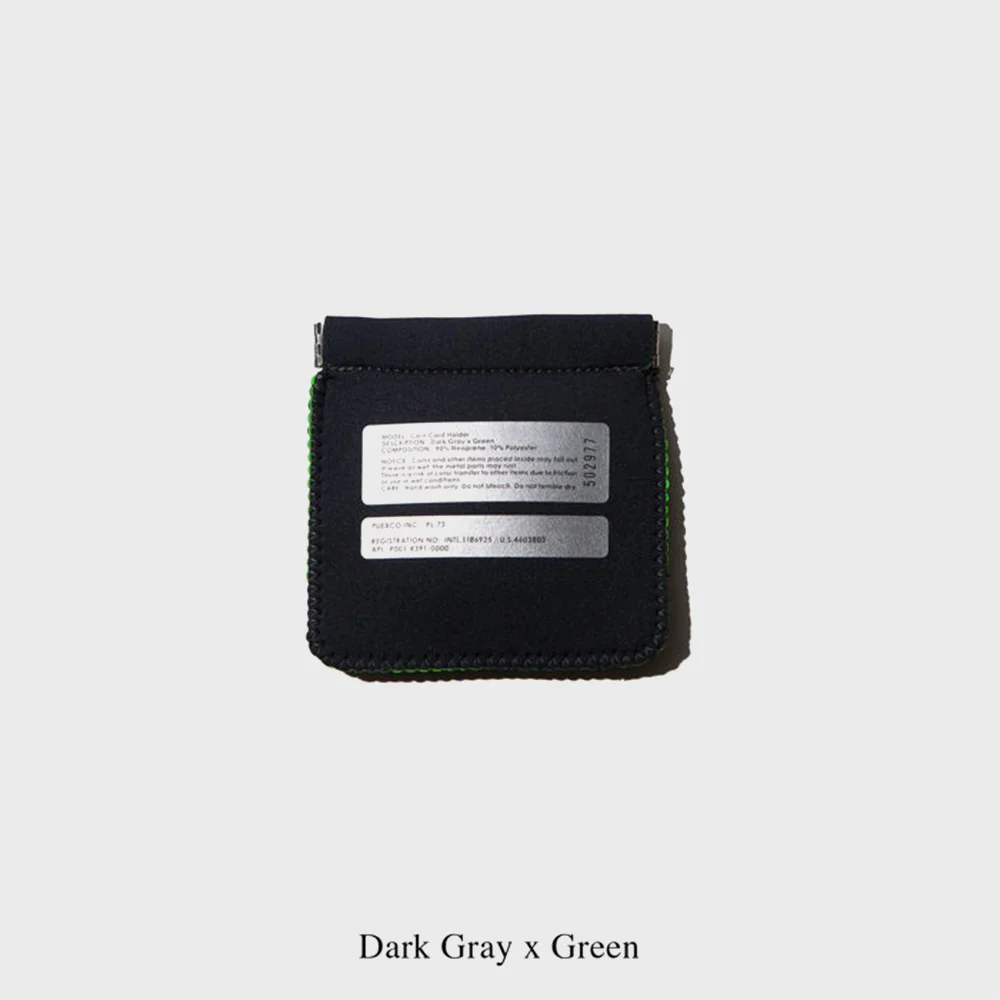 COIN CARD HOLDER Dark Gray x Green