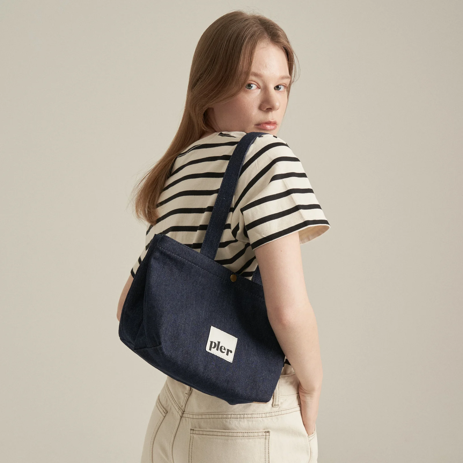Pler 牛仔袋 / pler denim bag