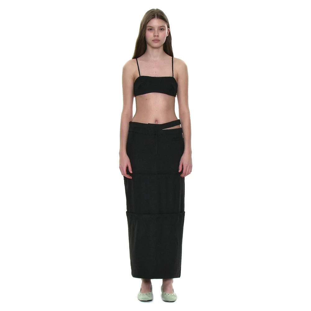 MULTIWAY DOUBLE WAIST TRANSFORN SKIRT_BLACK
