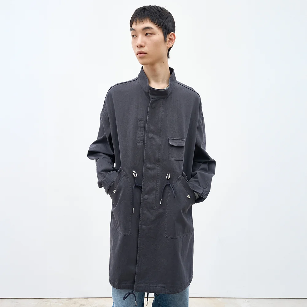 Neo 魚尾 大褸 炭灰色