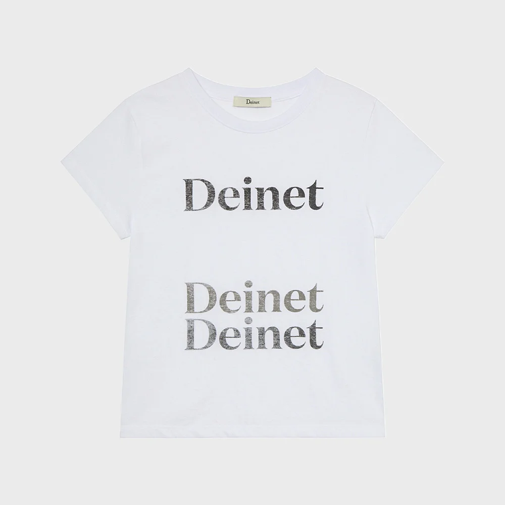 REVERSE PRINT T-SHIRT IN WHITE