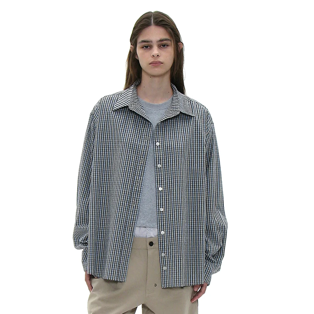 PWC OVERSIZED CHECK SHIRT_SKY