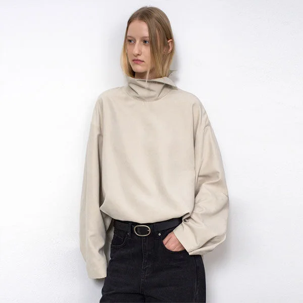 HIGH NECK LOOSE TOP BLOUSE(BL-4378)
