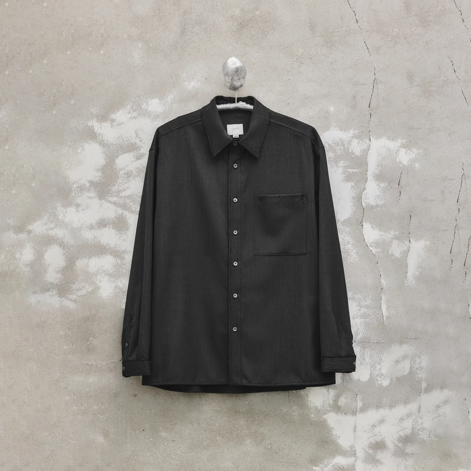 Cut-off Loosed Shirt - Charcoal Grey
