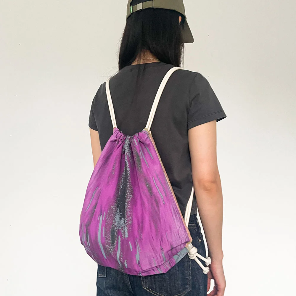 Purple diving string bag