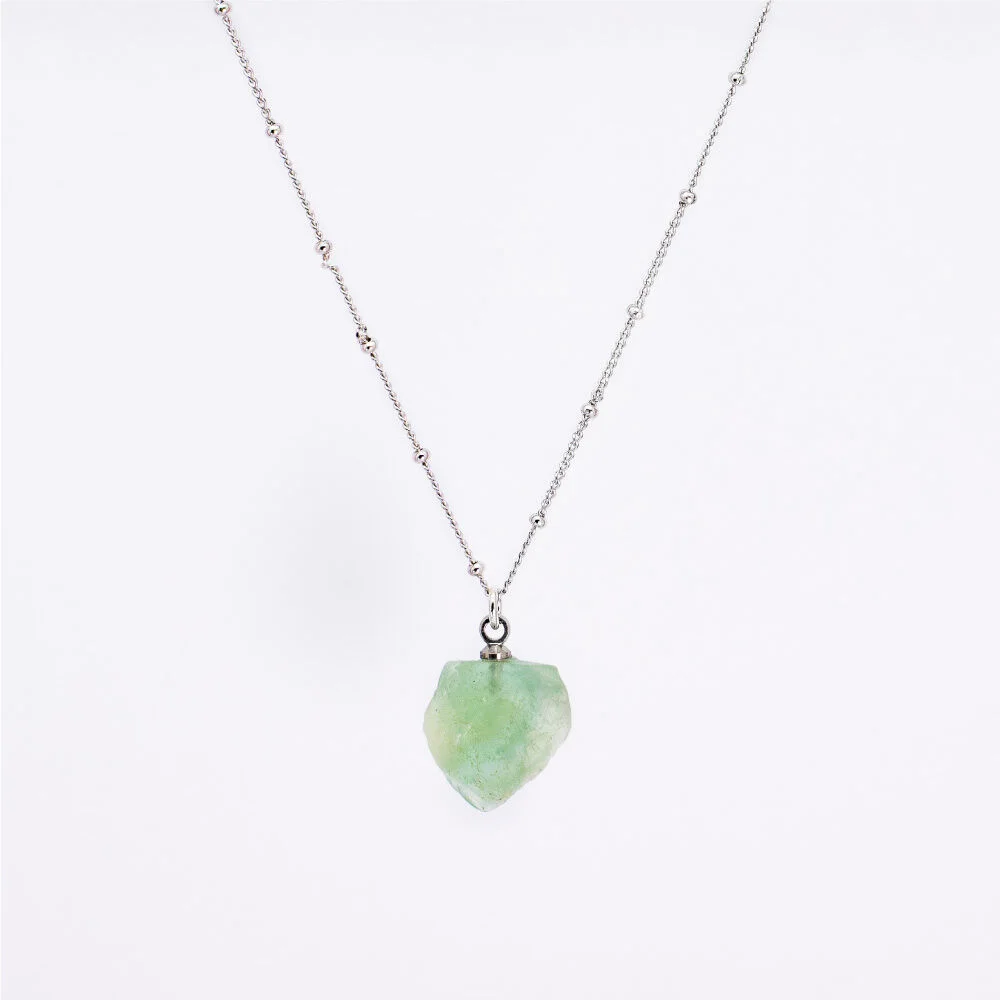 HR 305N_Green Onyx Necklace (Silver 925)