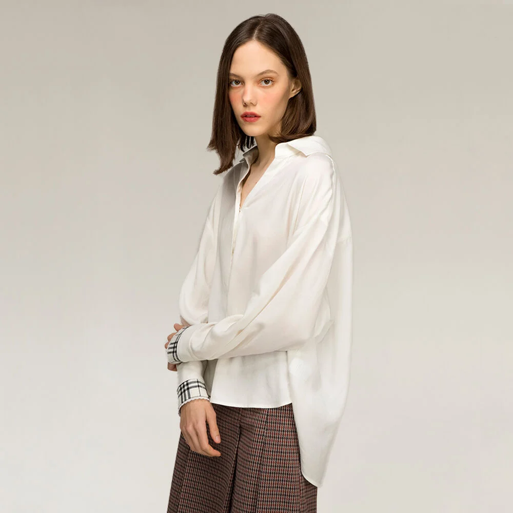 Oversized tencel shirt