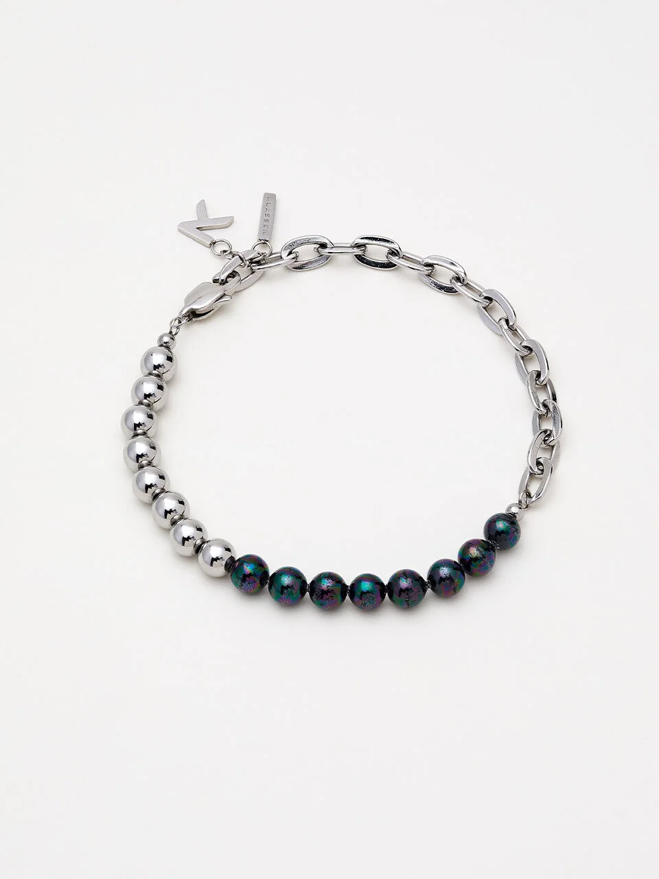 DUALITY CHAIN SPHERE BRACELET SILVER