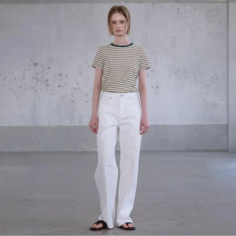 Summer SemiWide Denim Pants White (KE6321M511)