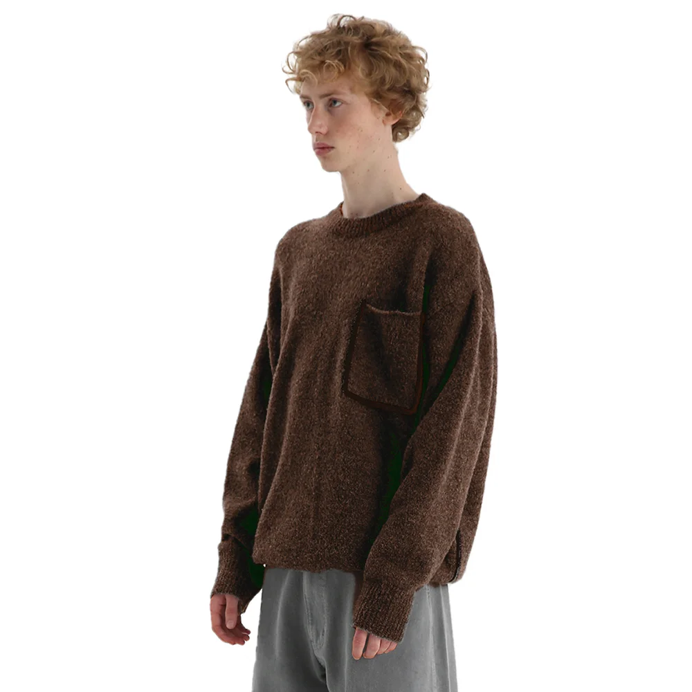 LINE KNIT BROWN