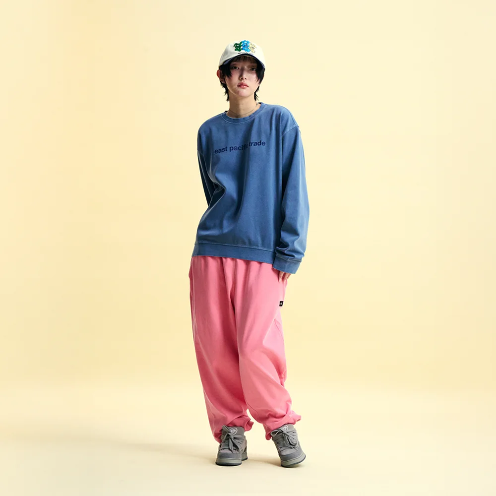 SEL PIGMENT DYED SWEAT SHIRT (NAVY)