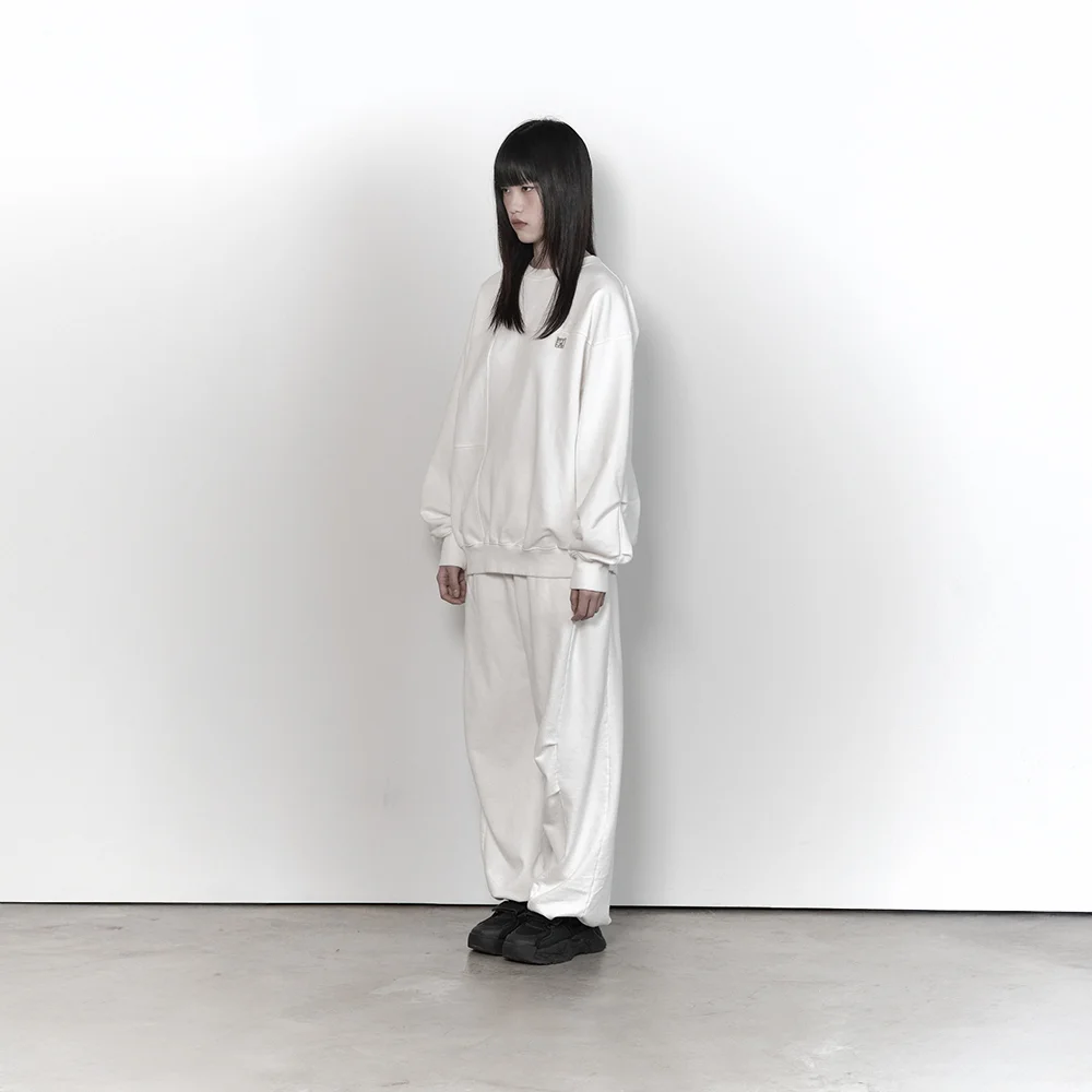 Soft Heavy Washing Over-fit Sweat Shirt (Ivory)