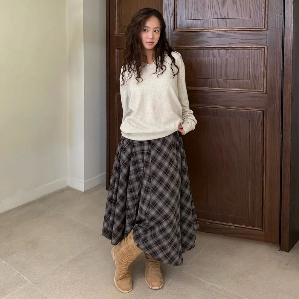 DINDEE FLARE SKIRT_BROWN