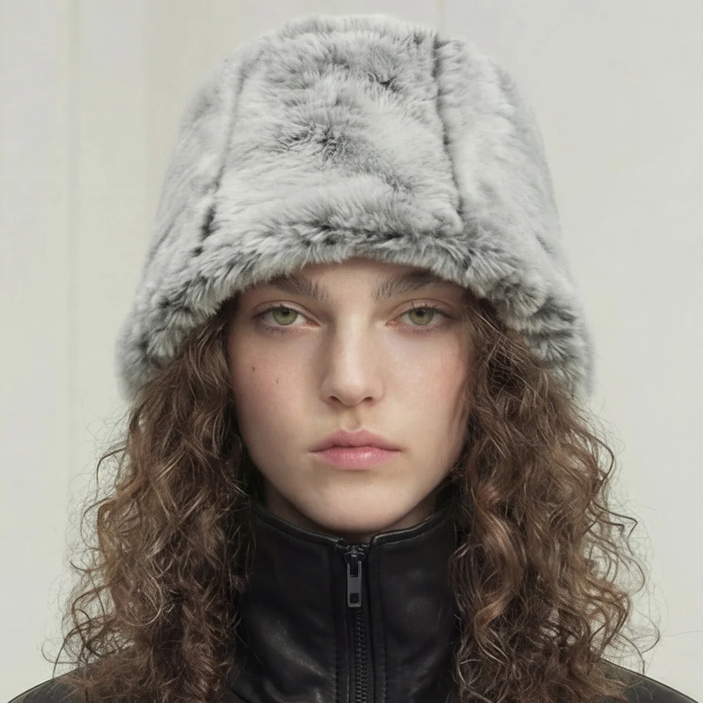 冬季 毛絨 防寒 日常 女裝 漁夫帽 STAND BUCKET / FUR / MINK GB