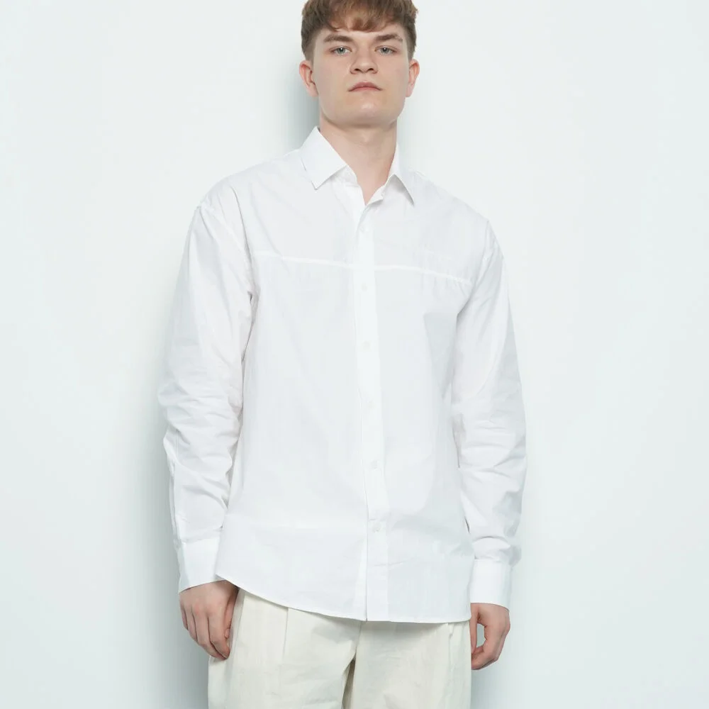 M456 over washing cut shirt white