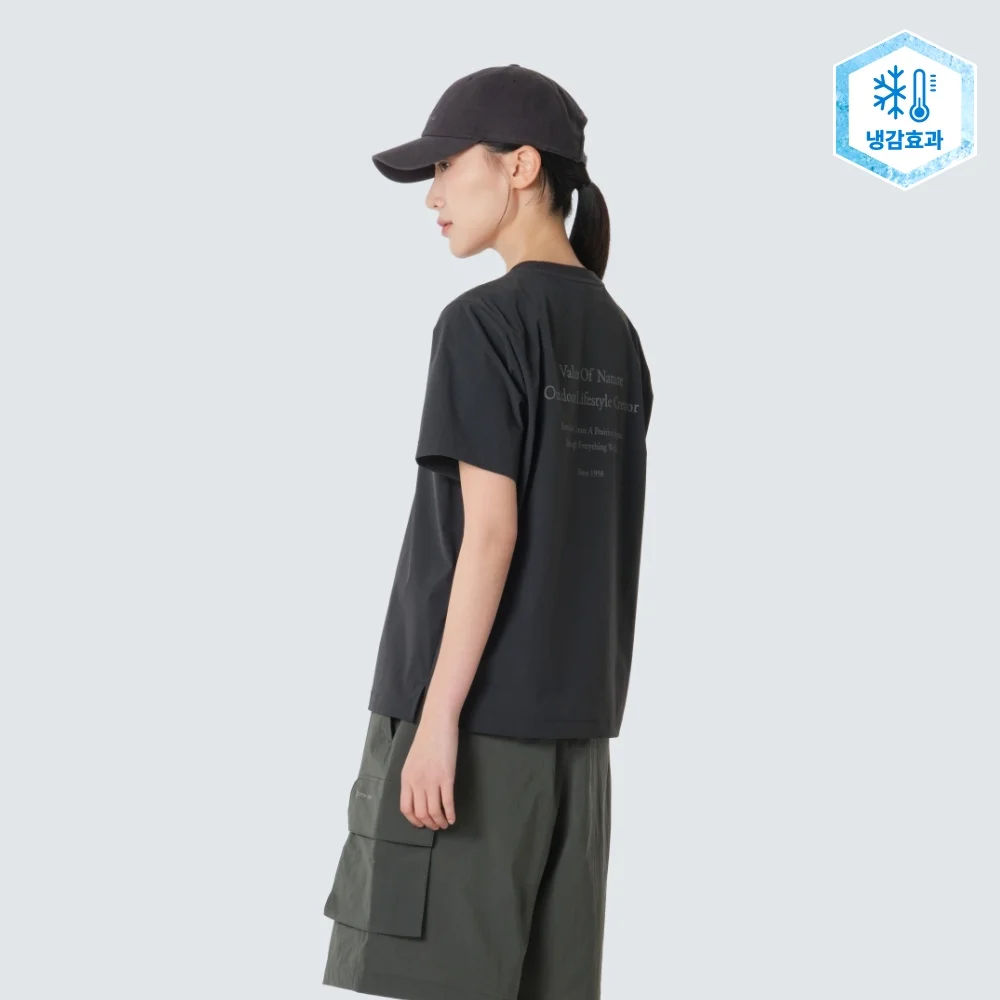 Thintech 女裝 字母印花 短袖 T恤 Dark Charcoal (S26MWSTS33)