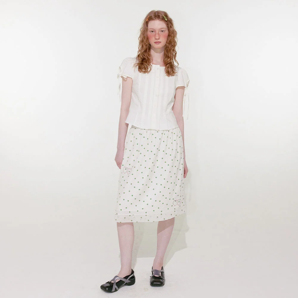 Classic Pin Tuck Blouse (Ivory)