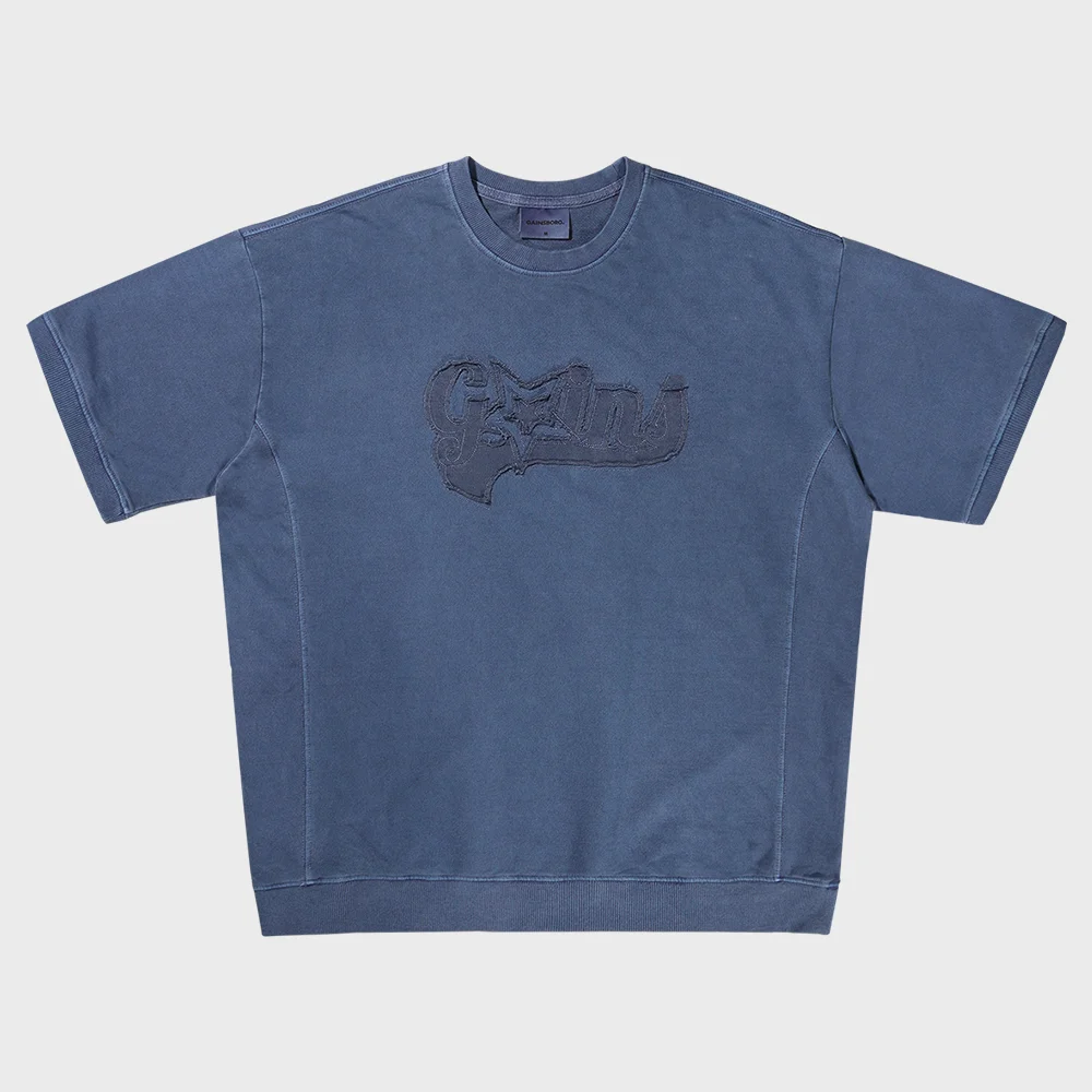 Star Logo Pigment 短袖 衛衣_復古藍