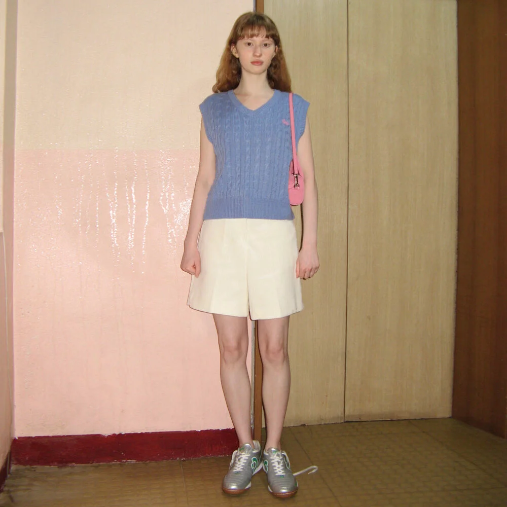 Corduroy Half Pants (Ivory)