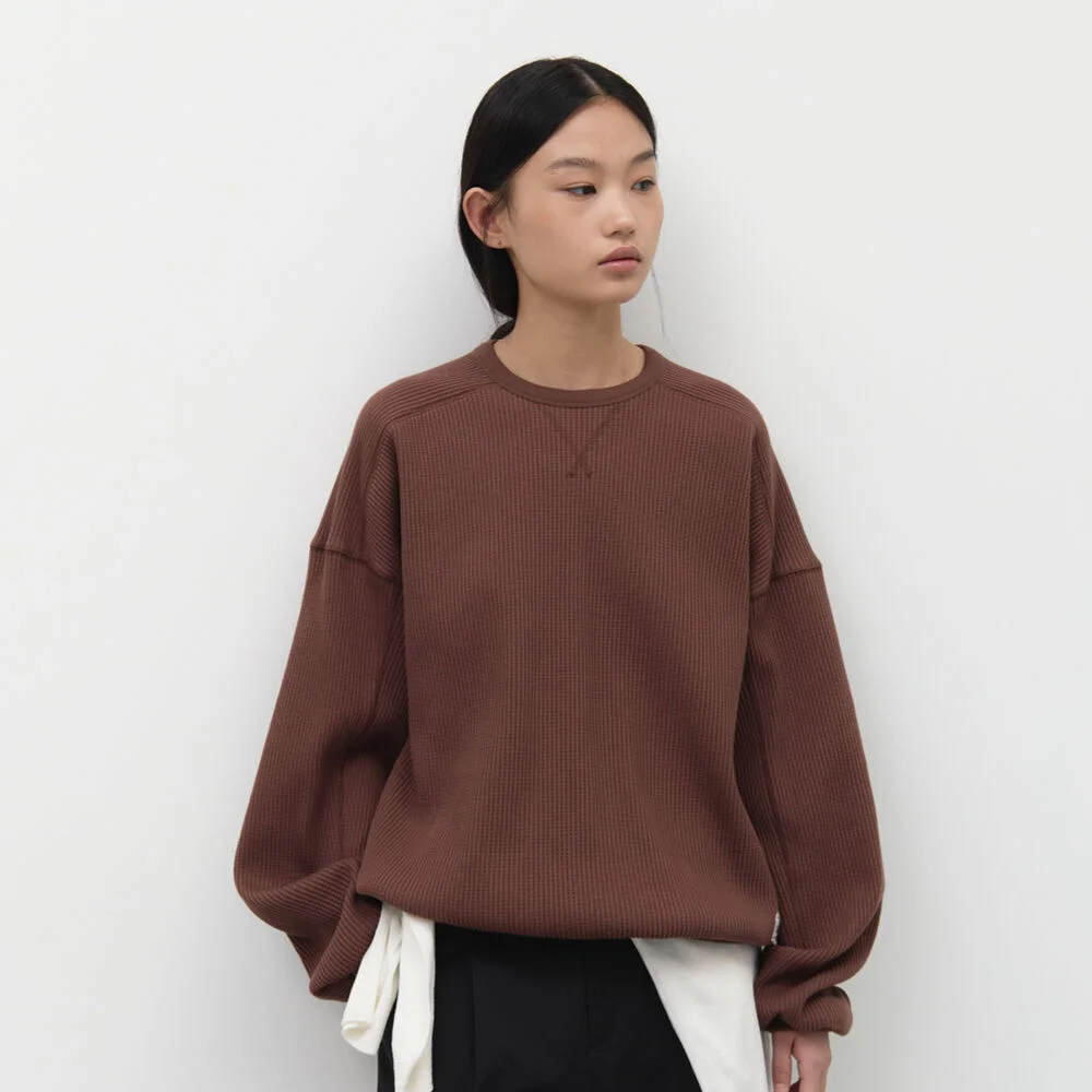 WAFFLE TOP / BROWN