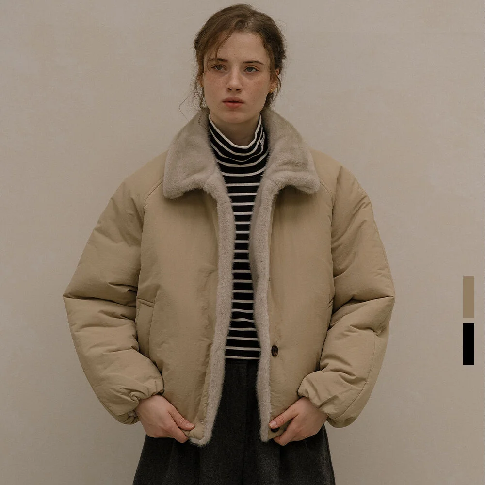 Faux-fur quilted puffer jacket _