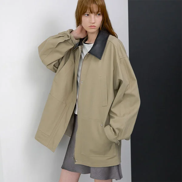 CORA LEATHER COTTON JACKET (CT-1482)