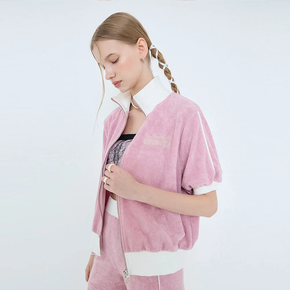 L4 TERRY ZIP-UP JUMPER(PINK)