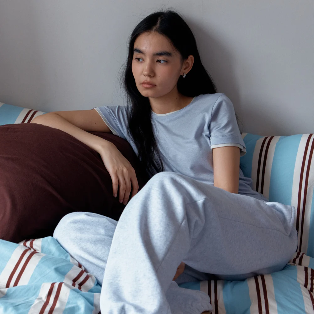 Tencel Double Layered Tee (Lavender)