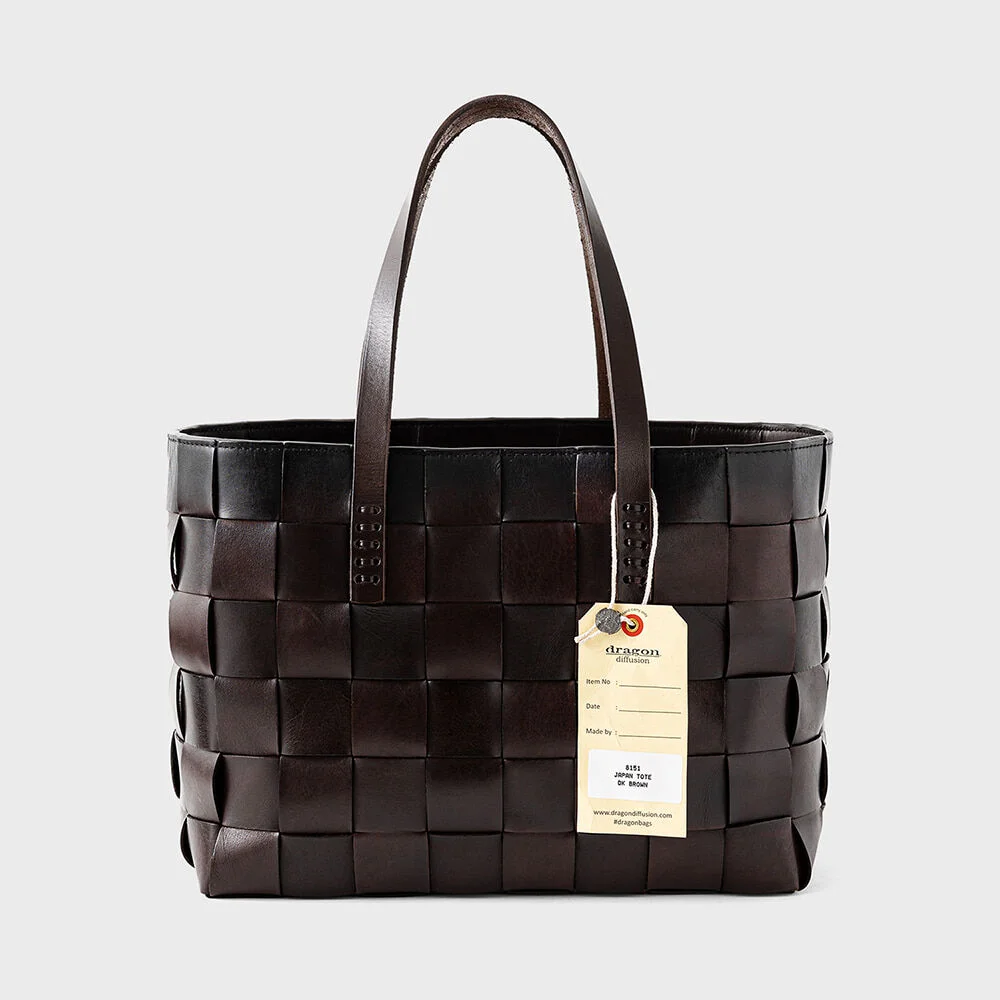 日本 皮革 單肩袋 8151 Dark Brown Dragon Bag